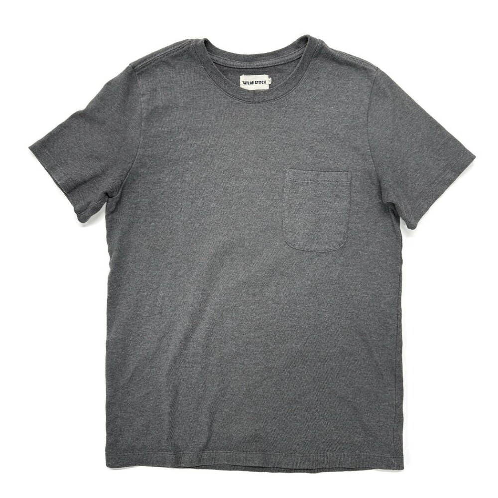 Taylor Stitch The Heavy Bag Crewneck T-Shirt Gray With‎ Pocket Mens 36 XS Tee
